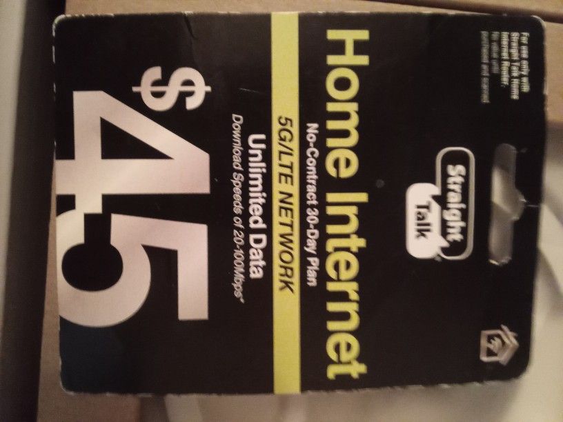 Internet Router Box Included With $45 Monthly Service Card