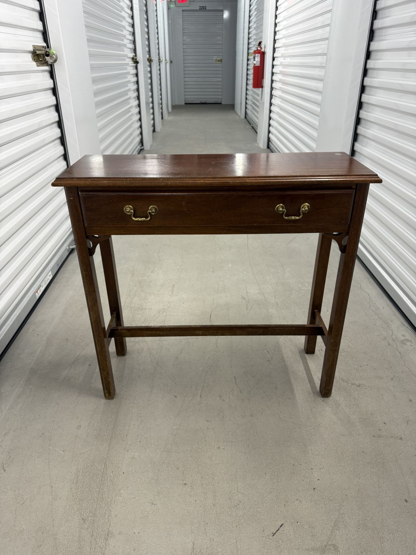 Small Solid Wood Vintage Console Table