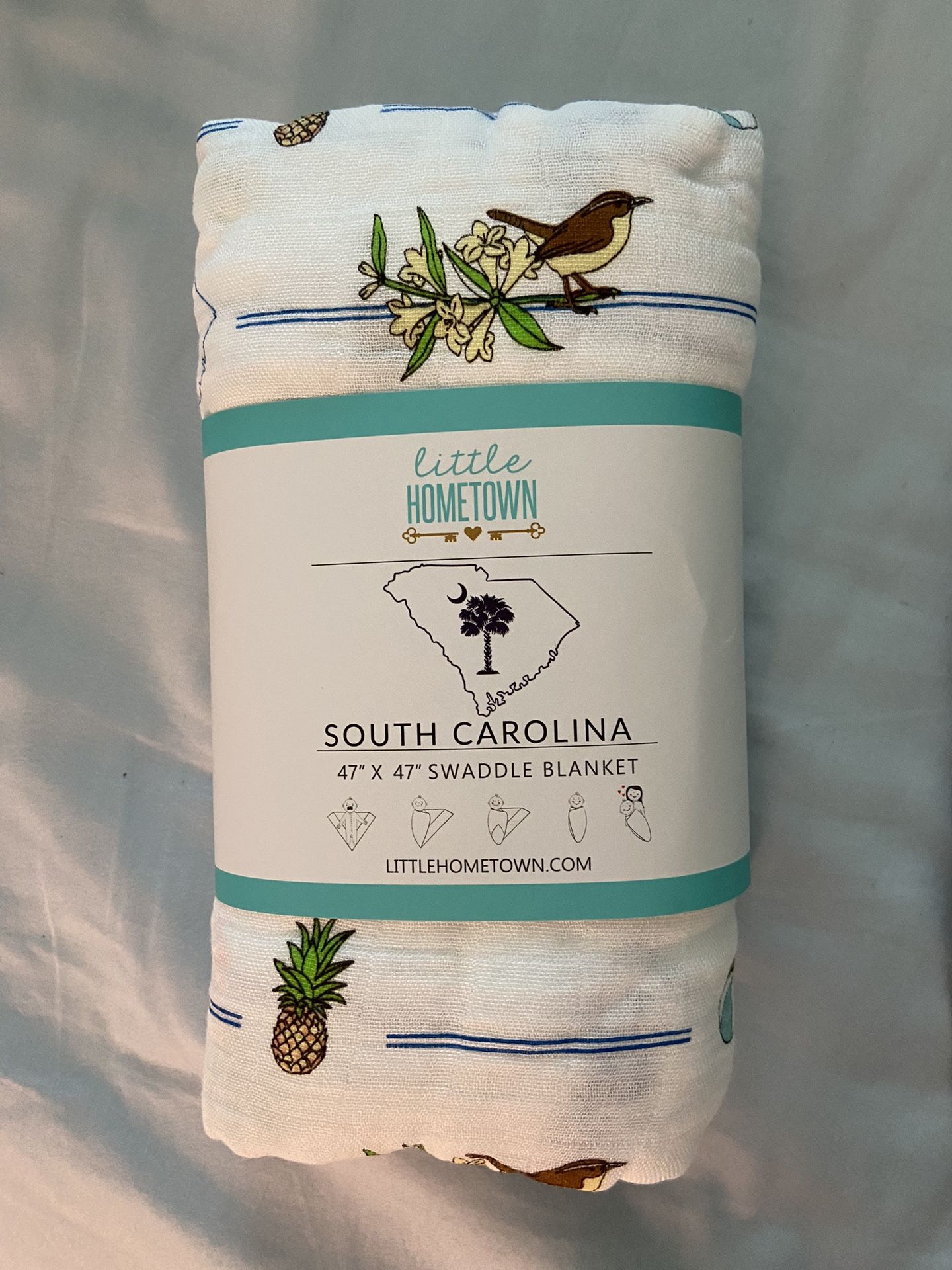South Carolina Swaddle Blanket & Bib