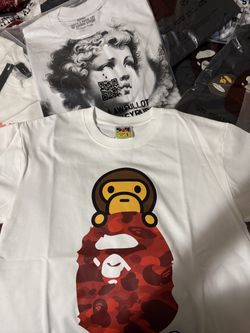 White bape tee