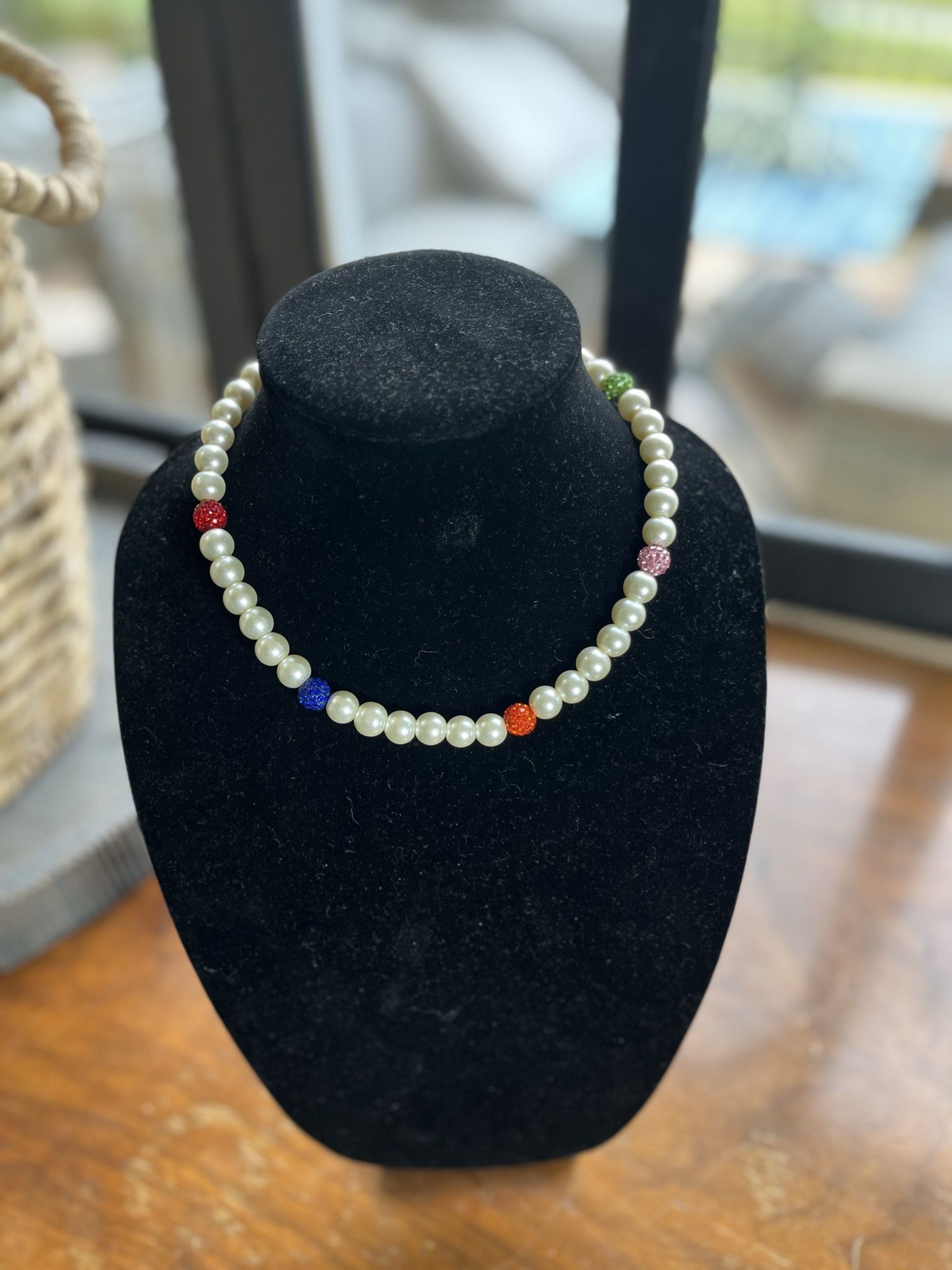 Baseball Rhinestone Bead Necklaces And Bracelets