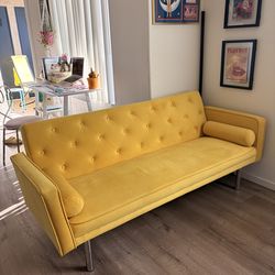 Beautiful Yellow Sleeper Sofa