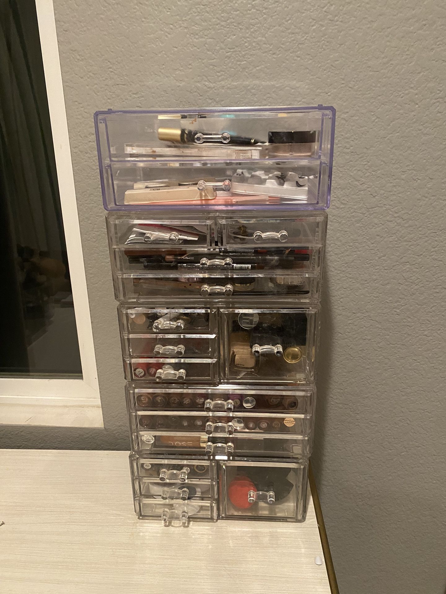 Acrylic Makeup Drawers/Organizer (makeup not included)
