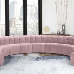 Limitless Velvet Pink 11pc. Modular Sectional


