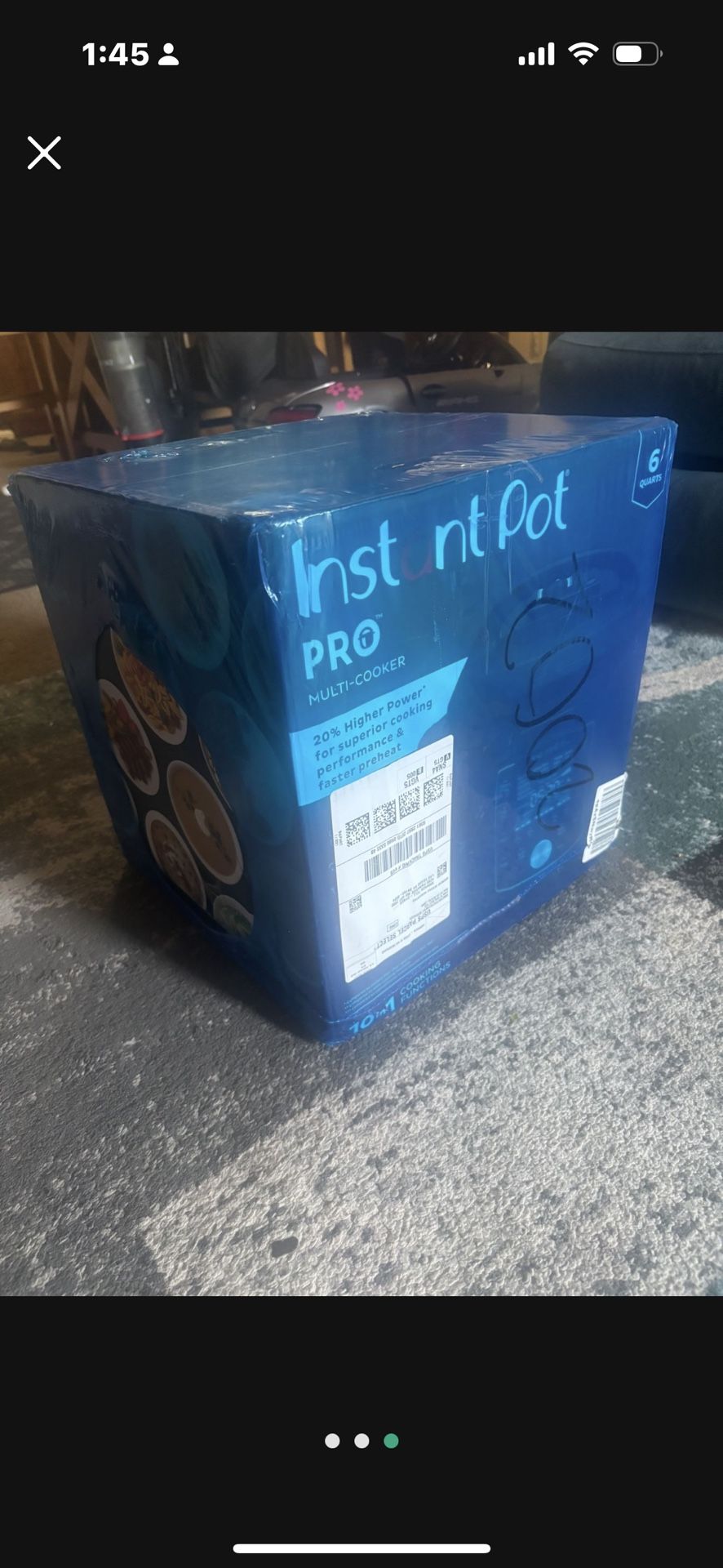 Brand New Never Opened Instapot 10 In 1 Pressure Cooker