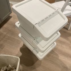 IKEA Sortera Bins (3) With Lids 