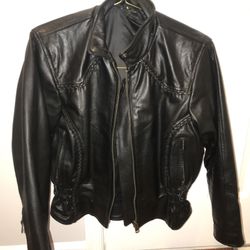 Small leather ladies, motorcycle jacket