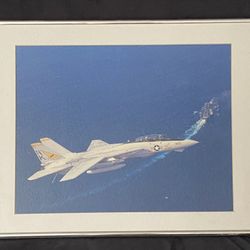Vintage Framed Photograph Aviation Tomcat Navy