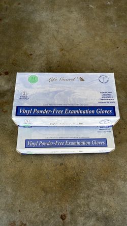 Vinyl examination gloves latex free