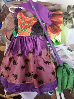Witch costume...size 4...very colorful...hat and broom included