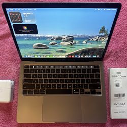 2020 MacBook Pro Retina 13 inch, 2.0 GHz i5, 16 GB RAM, 500 GB SSD.