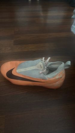 Nike Football Cleat Orange and Gray
