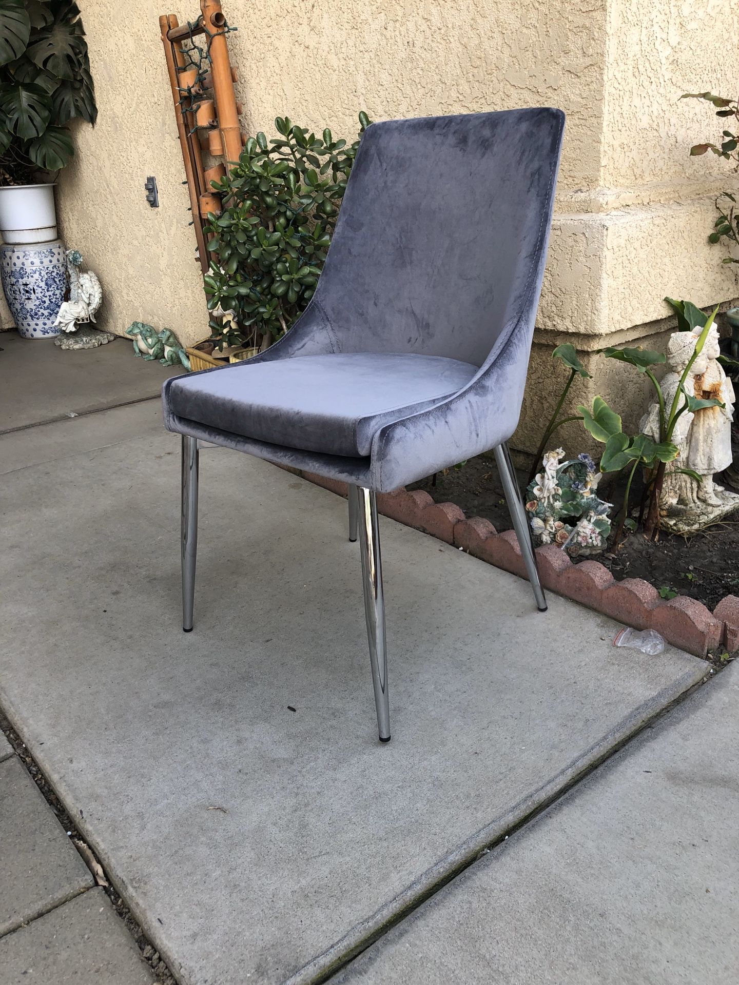 Brand new set of matching velvet accent chairs. I only have 2 chairs left. Listed price is for both