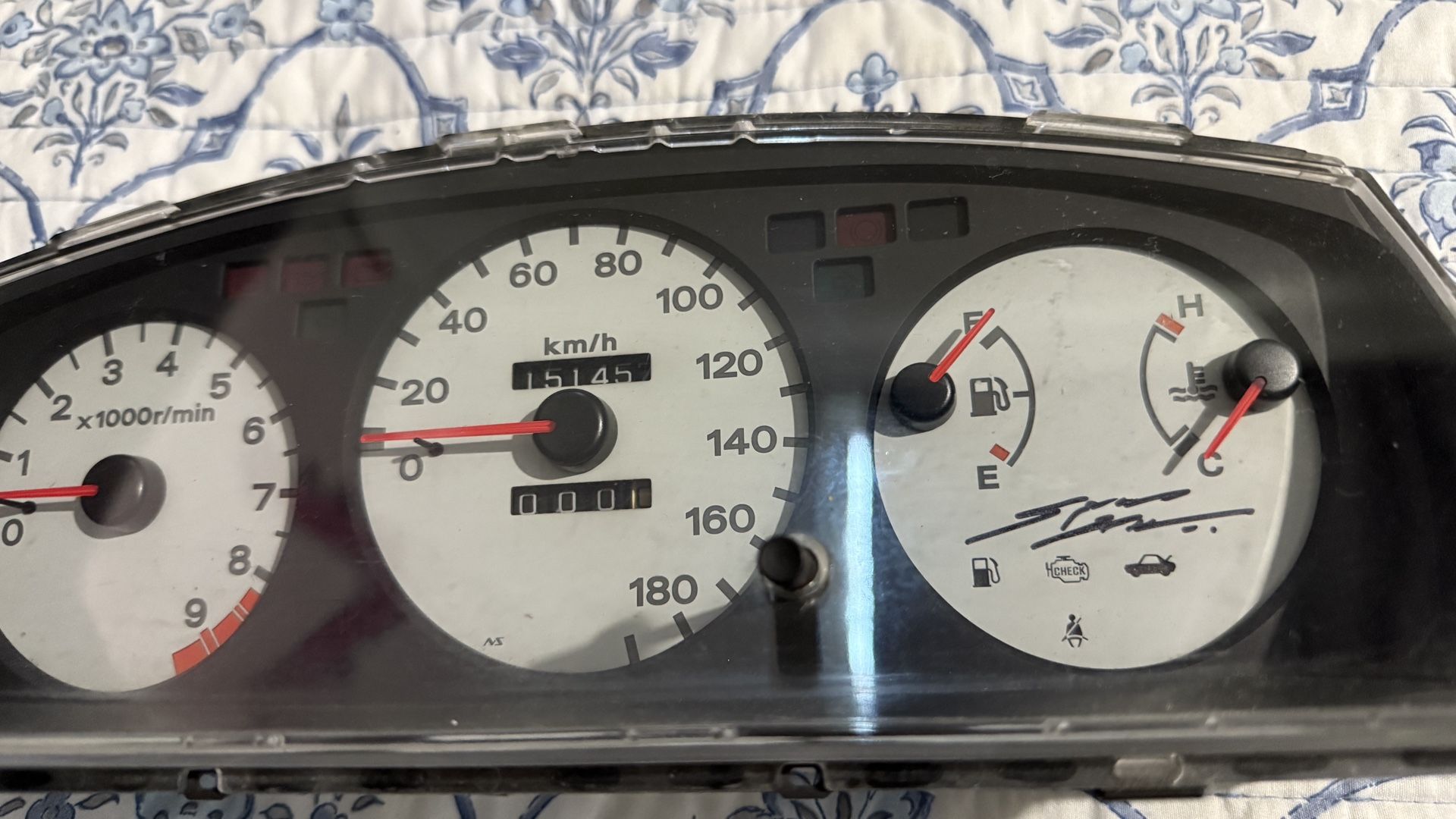 Genuine JDM EG6 SIR 2 Door Cluster signed by Mr. Spoon