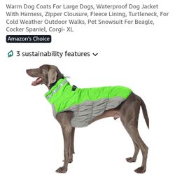 NEW XL WARM DOG COAT FOR LARGE DOG 