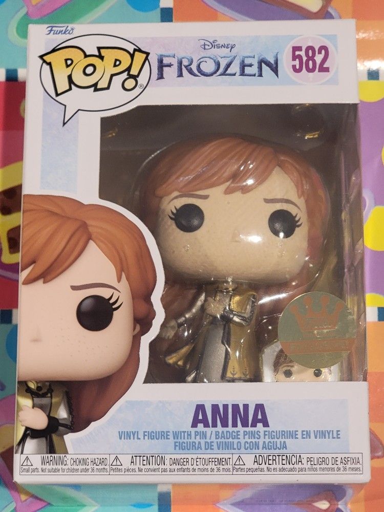 Funko POP! Disney Frozen ANNA w/ PIN #582 Funko Exclusive