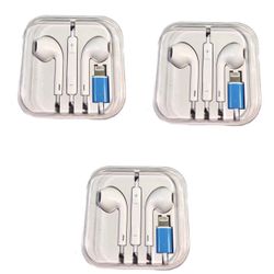 3 Wired Headphones Earphones For IPhone 14 13 12 11 X 8  7 6 Bluetooth Earbuds Apple