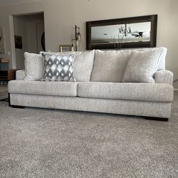 Sofa, Chair, Ottoman, and 2 Wood/metal End Tables