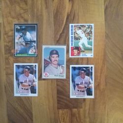 Wade Boggs Lot Of 5 Cards.