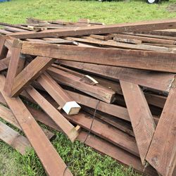 Lots of wood and roof sheets