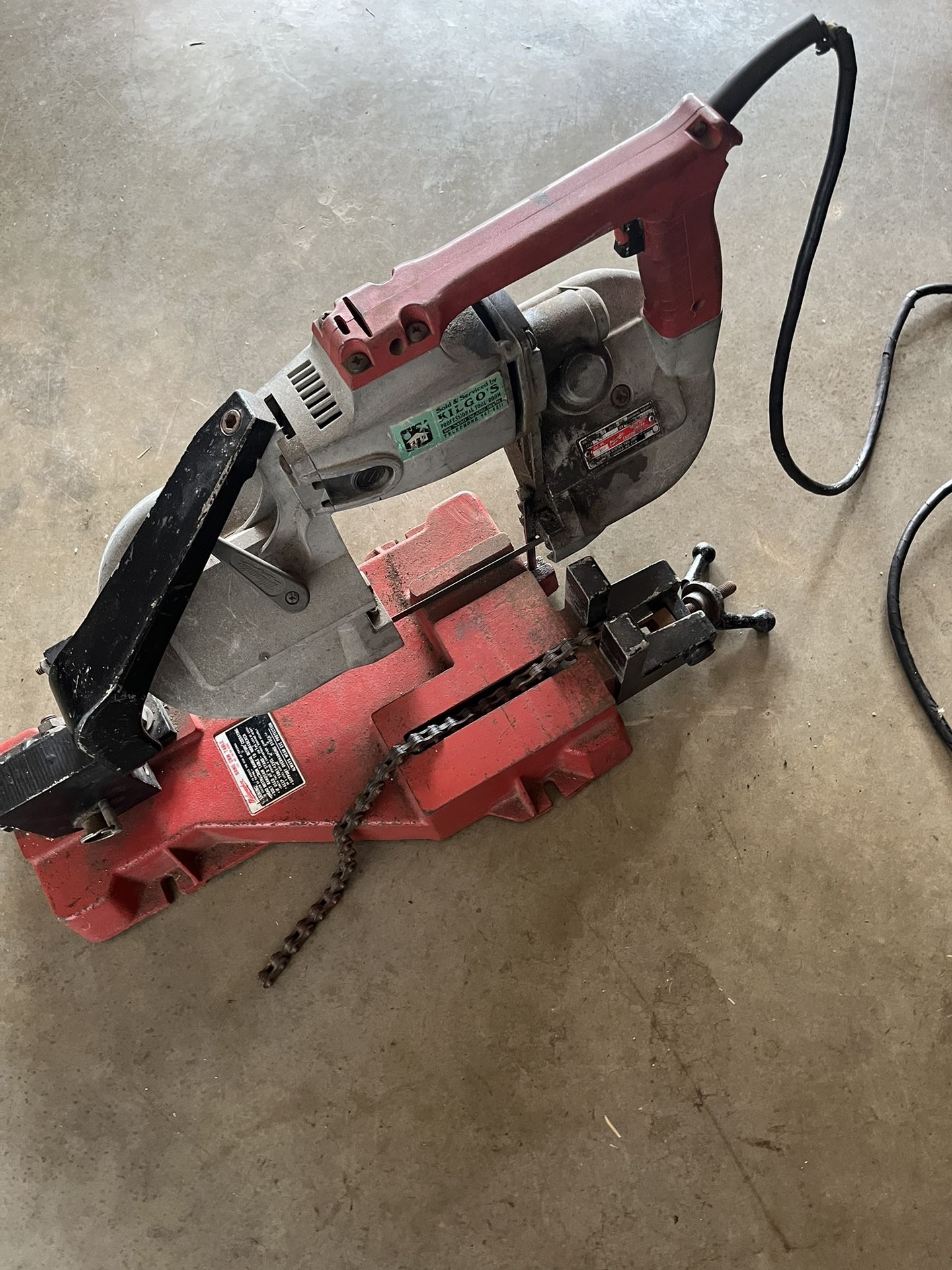 milwaukee band saw table top