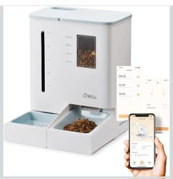 iPettie FW54 5G/2.4GHz WiFi Automatic Feeder and Waterer 2-in-1 Set for Pets, 300 oz Large Capacity for 2 Weeks, Perfect for Working Parents