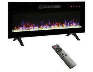 New 42'' Electric Fireplace, Modern New Smart Recessed/Wall Mounted Electric Fireplace Insert Heater
