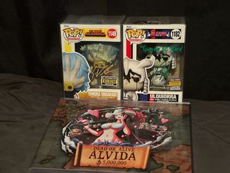 Funko pop auto anime bundle with auto print
