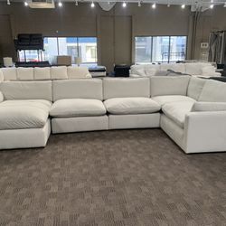 Velvet Cream Cloud Feather Sectional