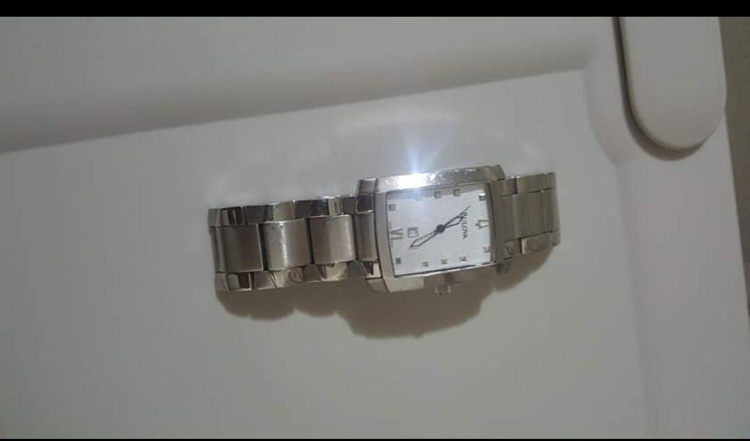 Bulova rectangular watch stainless steel