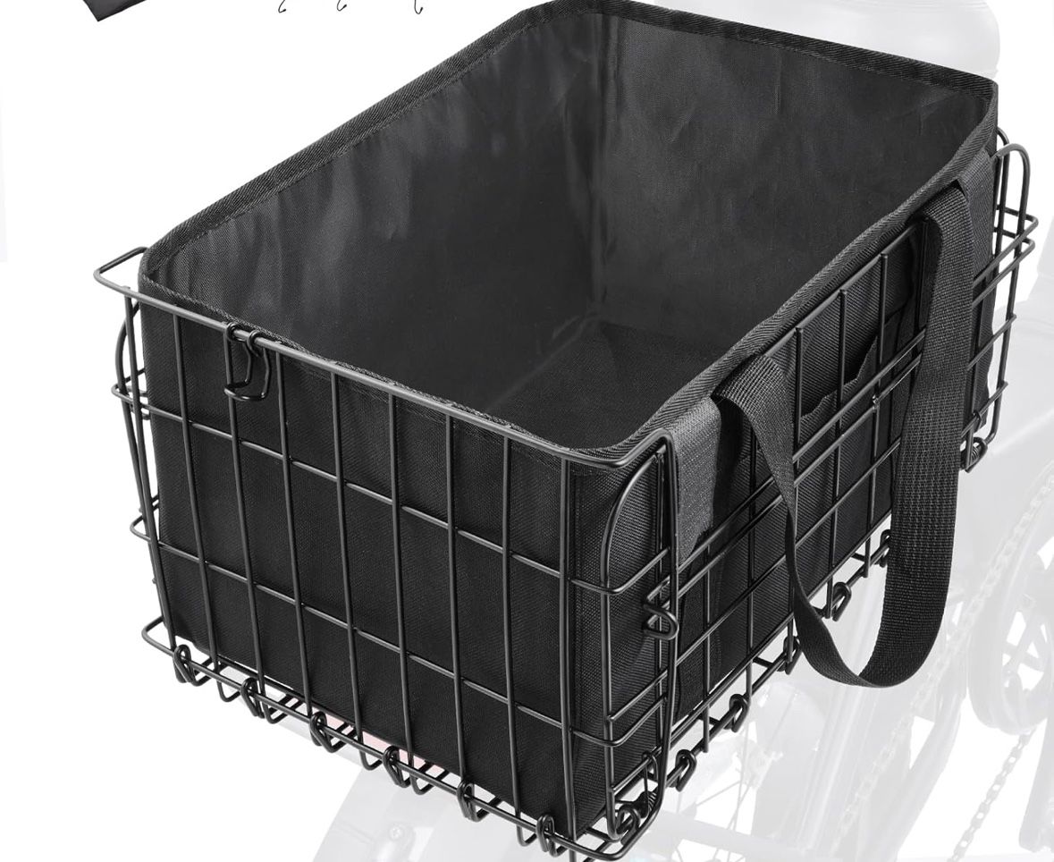 Bike Basket Rear, Folding Bicycle Basket New