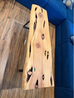 Live edge resin coffee table