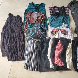 47 assorted Womens clothes blouses tops pants nightys shorts size M  $1 each