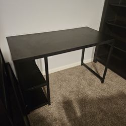 47" Black Metal Frame Desk