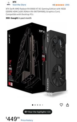 XFX Radeon RX 9060 XT Swift 16GB OC Edition