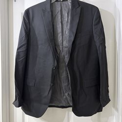 EGARA Men's Black Two-Button Suit Jacket - Classic Blazer Slim Fit