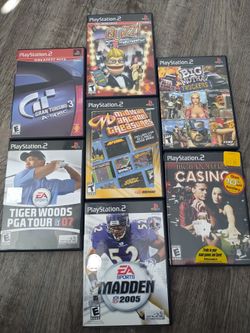 PlayStation 2 lot of 9 games: Gran Turismo, Madden, Tiger Woods, Casino, etc