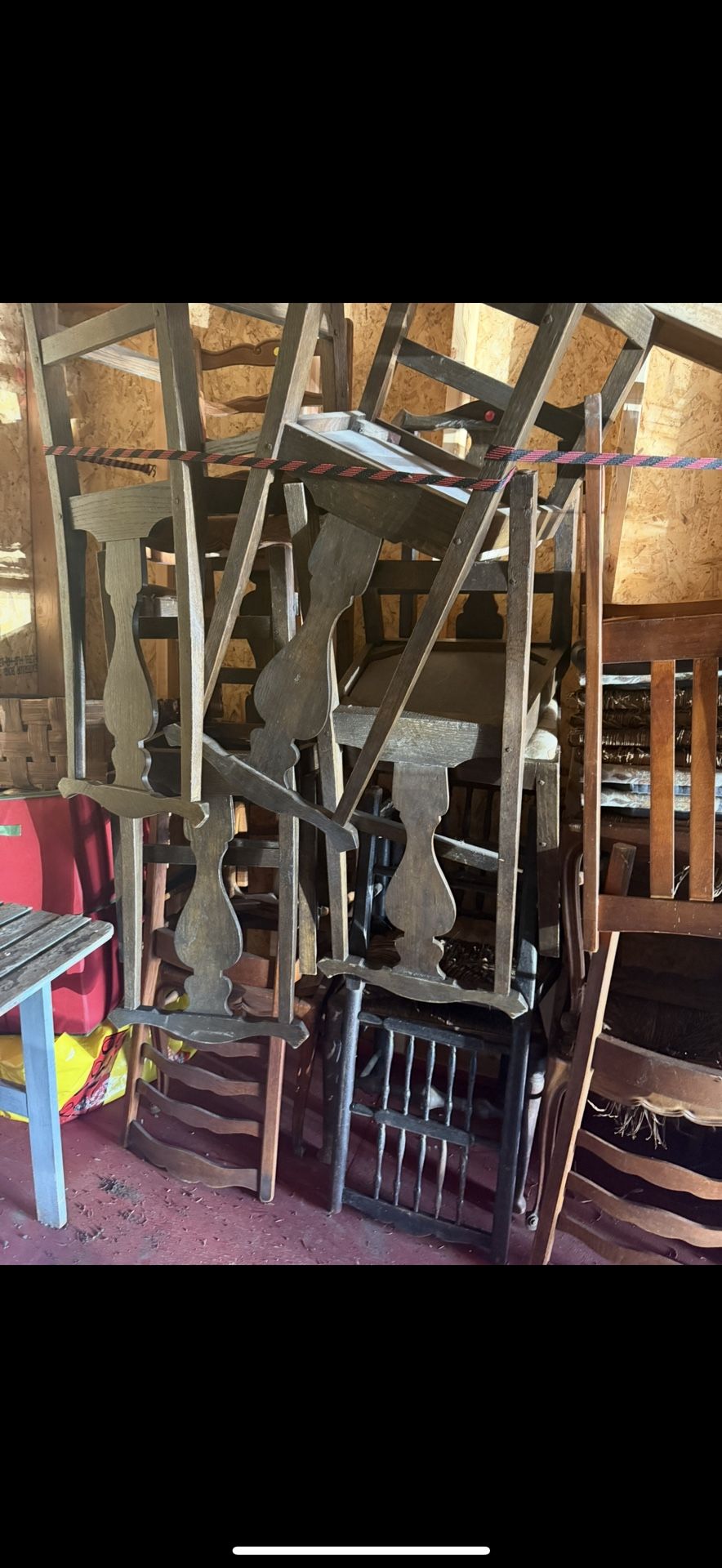 Miscellaneous Antique Farm Chairs – $2 Each / $15 for All