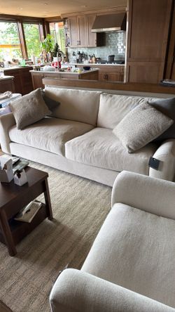 Bernhardt Gabi 94” Sofa and two oversized swivel club chairs