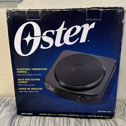 OSTER SINGLE BURNER WITH ADJUSTABLE TEMPERATURE CONTROL