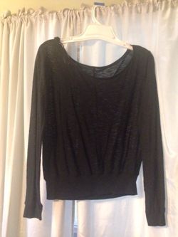 Black semi sheer top