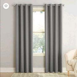 Black out curtains dark Grey 50*84 inch 2 pcs