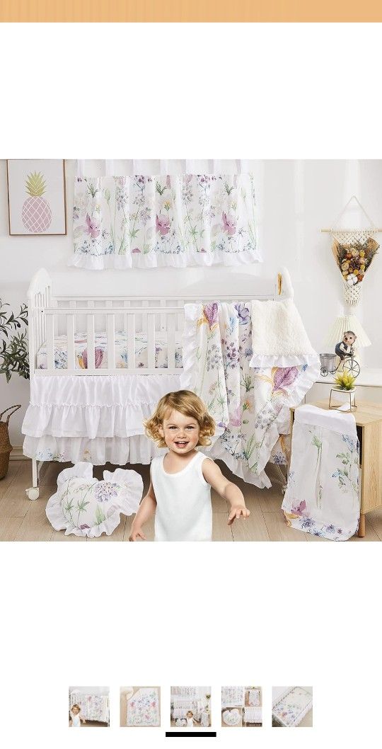 Wild Flower Crib Bedding Set