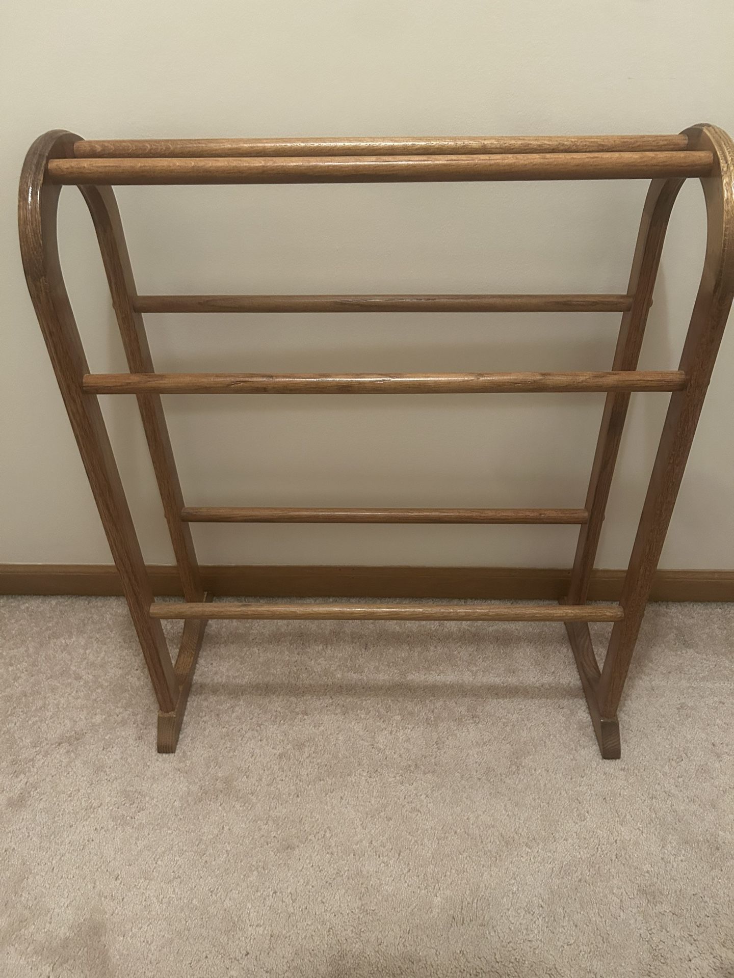 Vintage Rosalco Solid Wood Quilt Rack from The Commodore Collection