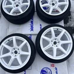 Work Wheels 18x9.5 +30 5x114 With Tires 225/40/18