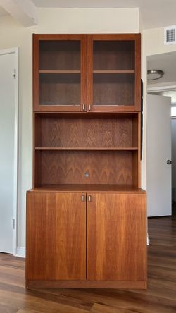 MCM Wood Cabinet Hutch