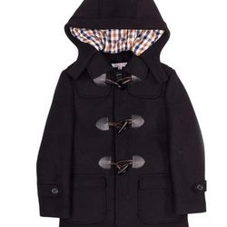 Isaac Mizrahi Boy's Solid Wool Toggle Coat with Removble hood