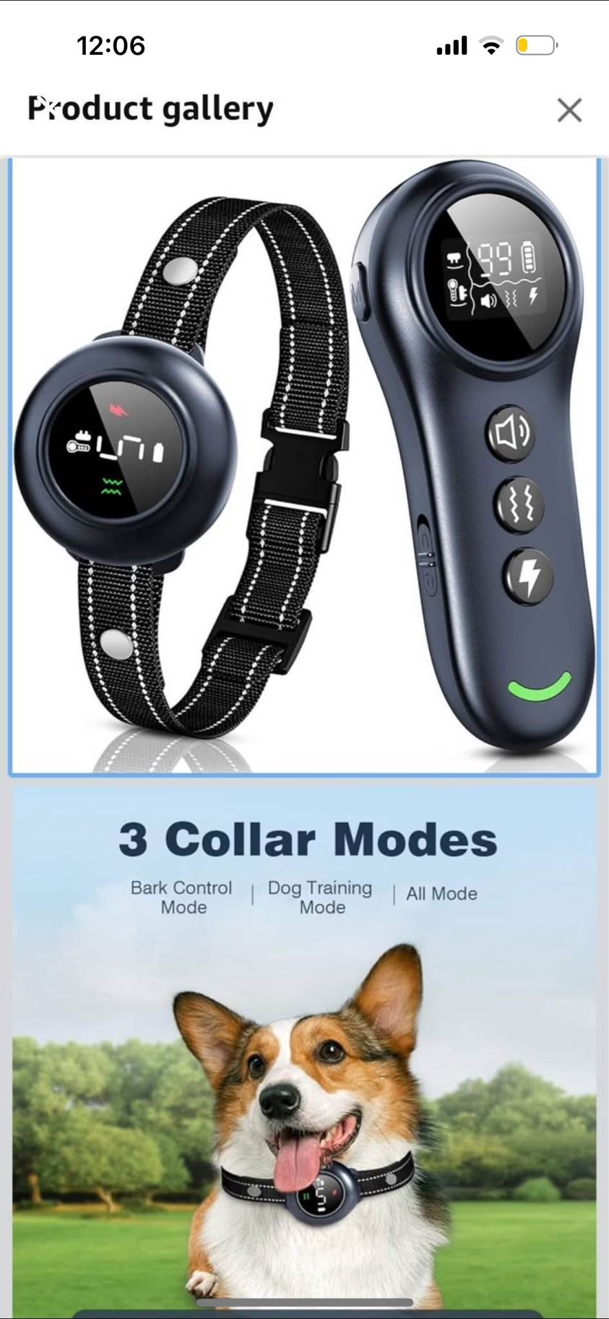 2-in-1 Dog Shock Collar & Dog Bark Collar - Smart Anti Barking Dog Training Collar with 5 Adjustable