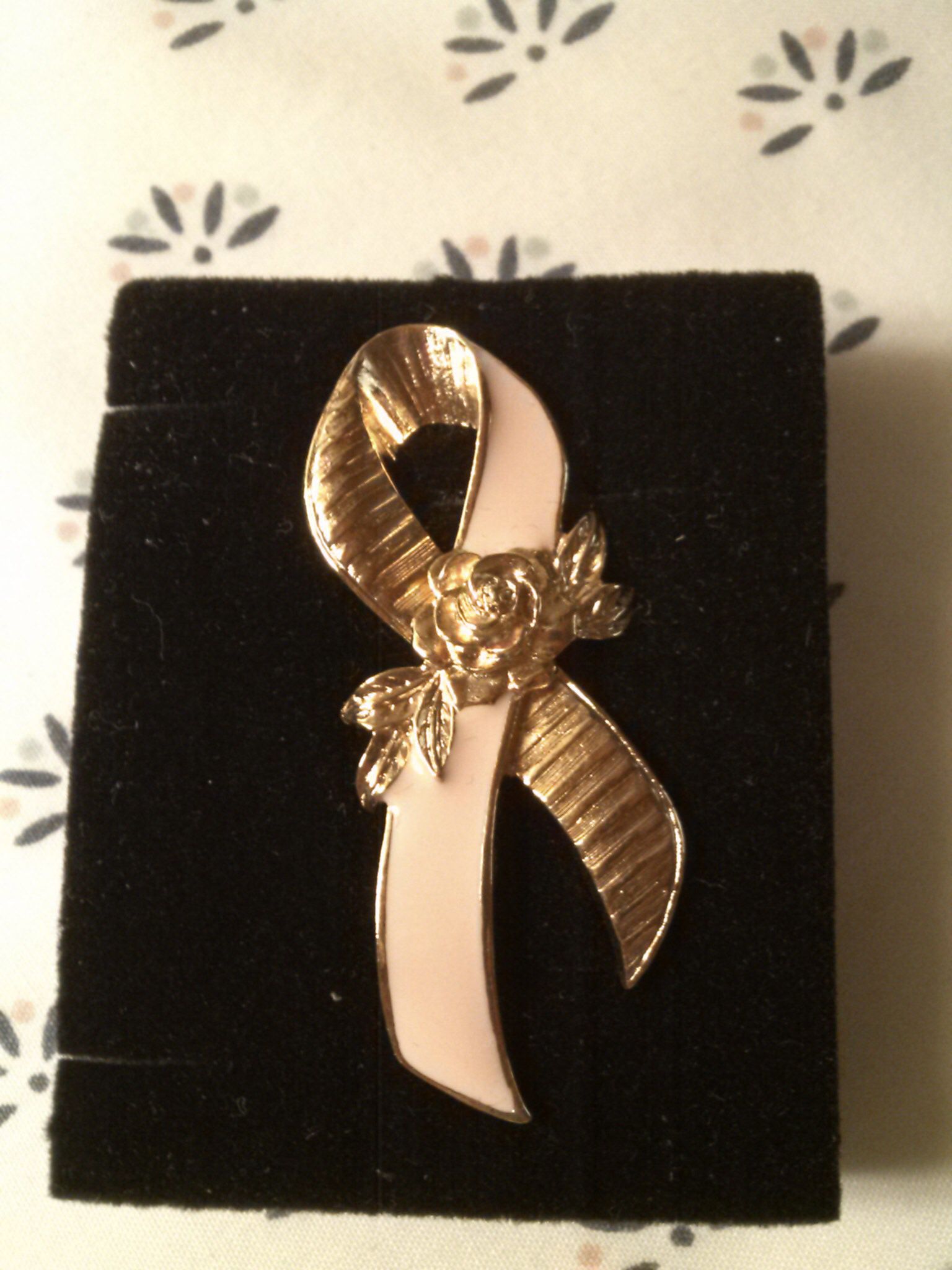 Retro Avon Pink Ribbon Breast Cancer Pin