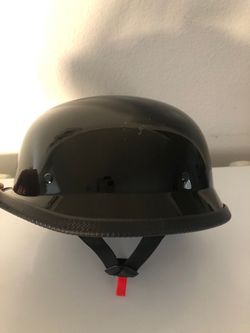 German motorcycle helmet gloss black